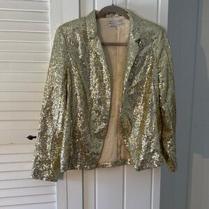 Urban Outfitters Shimmering Gold Sequin Blazer
